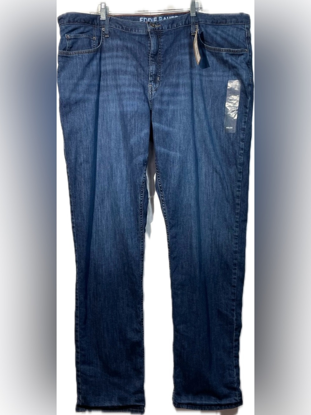 NWT Eddie Bauer Men's 44x34
H2Low Flex Flannel-Lined
Dark Meridian Jeans